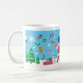 Café Caneca de Natal com Padrão