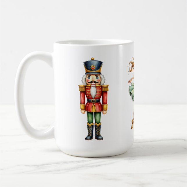 Café Caneca de Natal com Soldado de Noz e Bailarina (Esquerda)