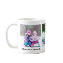 Caneca de Natal com Três Fotos de Presente para Av