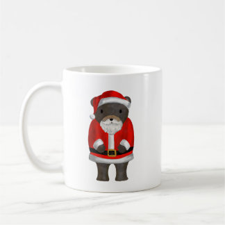 Café Caneca de Natal com Urso de Papai Noel