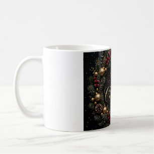 Café Caneca de Natal Coroa de Natal