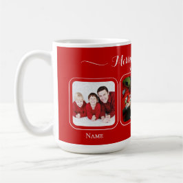 Café Caneca de Natal da Família em Tela Vermelha