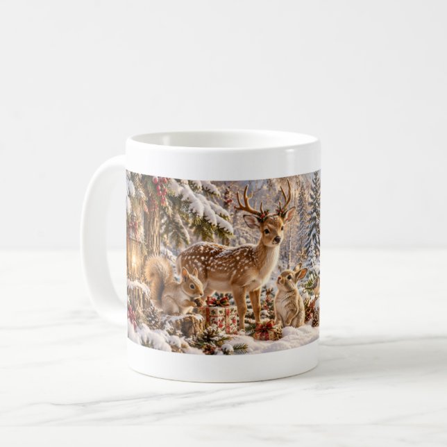 Café Caneca de Natal da Floresta (Frente Esquerda)