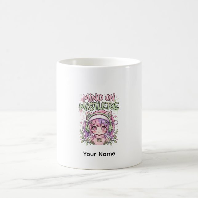 Café Caneca de Natal de Anime Fofa com Presente de Visc (Centro)