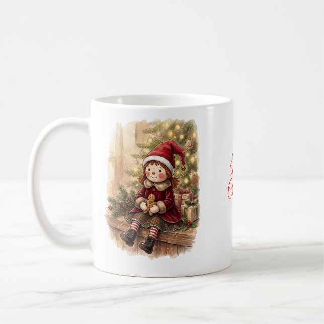 Café Caneca de Natal de Boneca (Esquerda)