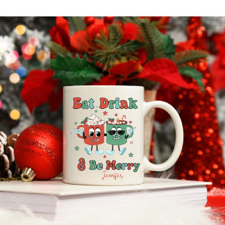 Café Caneca de Natal de Cacau Dançante Engraçado Person