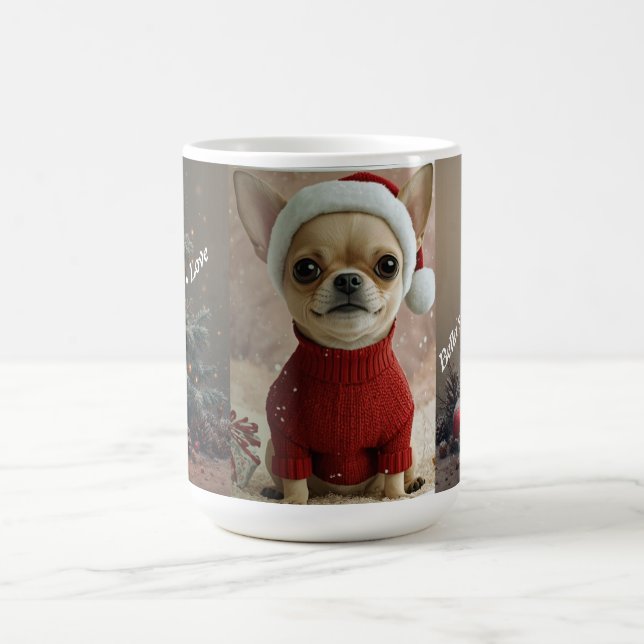Café Caneca de Natal de Chihuahua Fofa | Holida Persona (Centro)