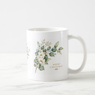 Café Caneca de Natal de Eucalipto Botânico Elegante