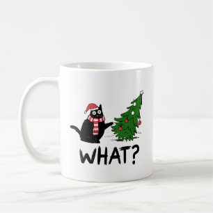 Café Caneca de Natal de Gato Engraçado – Gato Derrubou