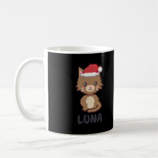 Café Caneca de Natal de Gato Marrom Personalizada