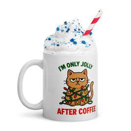 Café Caneca de Natal de Gato Rupado | Jolly After Coffe