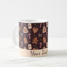 Café Caneca de Natal de Gengibre Personalizada