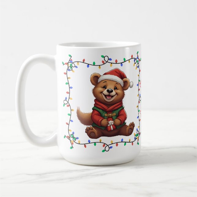 Café Caneca de Natal de urso bonito (Esquerda)