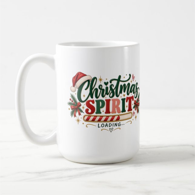 Café Caneca de Natal Divertida com Espírito de Natal Ca (Esquerda)