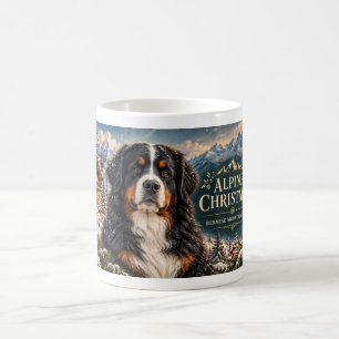 Café Caneca de Natal do Cão de Montanha Bernês   Natal 