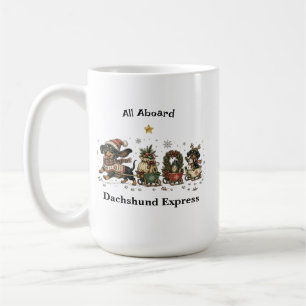 Café Caneca de Natal do Expresso Dachshund