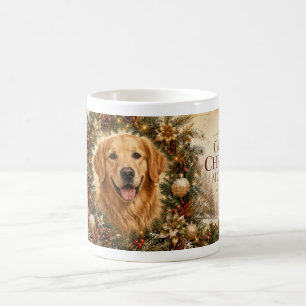 Café Caneca de Natal do Golden Retriever Natal Golden