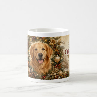Café Caneca de Natal do Golden Retriever | Natal Golden