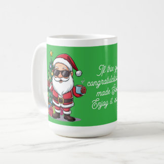 Café Caneca de Natal do Papai Noel Cortado – Presente D
