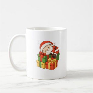 Café Caneca de Natal do Papai Noel Dormindo Fofa