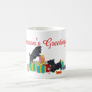 Café Caneca de Natal do Terrier Escocês