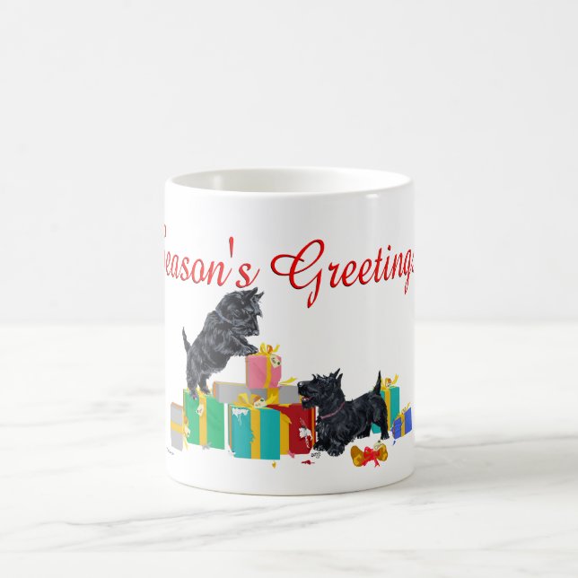 Café Caneca de Natal do Terrier Escocês (Centro)