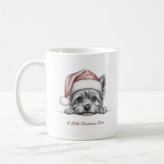 Café Caneca de Natal do Yorkie Fofo | Um Pouco de Amor