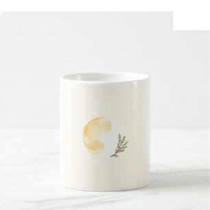 Café Caneca de Natal em Aquarela - Dourado e Creme