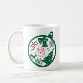 Café Caneca de Natal Enfeite Alegre