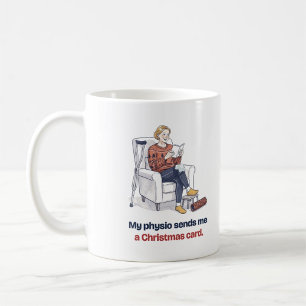Café Caneca de Natal engraçada para Fisioterapeuta dela