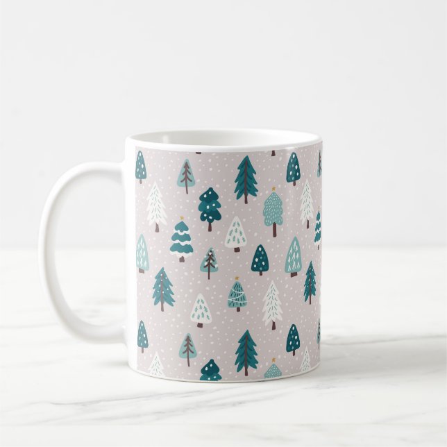 Café Caneca de Natal Escandinava Fofa (Esquerda)