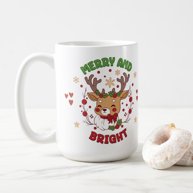 Café Caneca de Natal Fofa (Com Donut)
