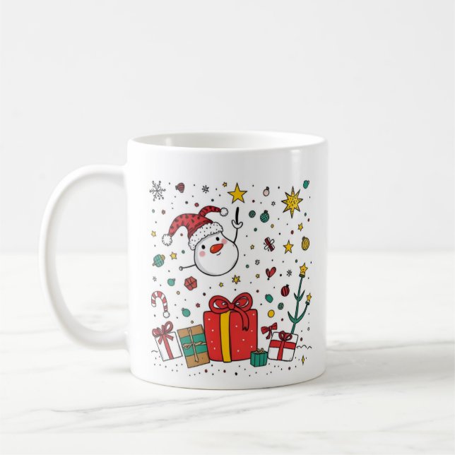 Café caneca de Natal fofa personalizada (Esquerda)