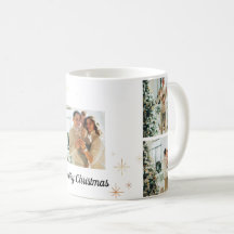 Caneca de Natal Foto - Colagem da Sua Família
