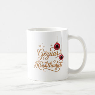 Café Caneca de Natal Gëzuar Krishtlindjet Albanesa