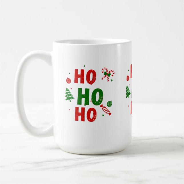 Café Caneca de Natal Ho Ho Ho (Esquerda)