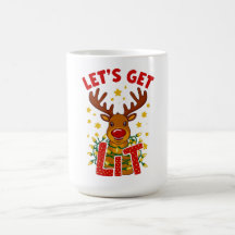 Caneca de Natal Let's Get Lit