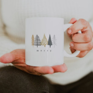 Café caneca de natal minimalista moderna