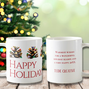 Café Caneca de Natal moderna e única para presente de n
