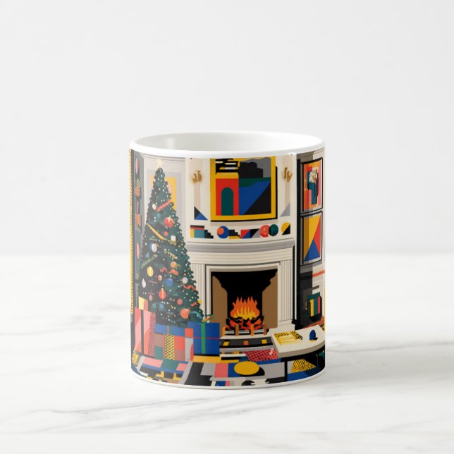 Café Caneca de Natal New Wave Pop Art dos Anos 80 (Centro)