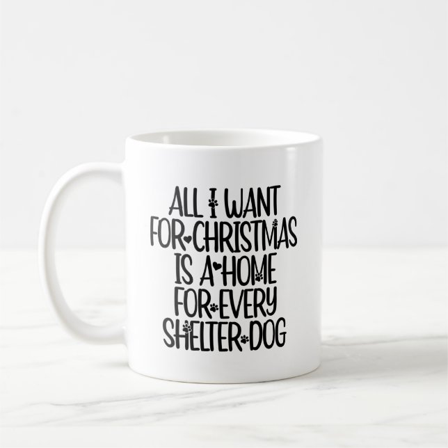Café Caneca de Natal para Cães de Abrigo (Esquerda)