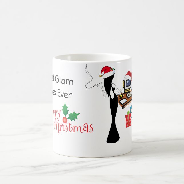 Café Caneca de Natal para Chefe de Mulher (Centro)