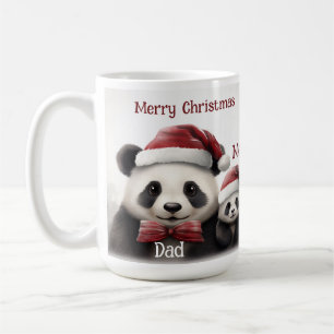 Café Caneca de Natal para Crianças - "Pai" e "Eu" Panda