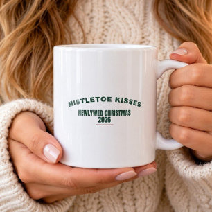 Café Caneca de Natal para Recém-Casados Beijos de Espin