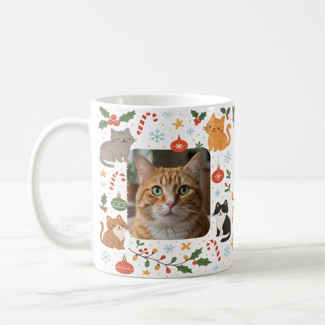 Café Caneca de Natal Personalizada com Foto de Animal d (Esquerda)