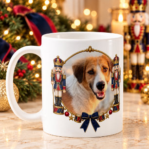 Café Caneca de Natal Personalizada com Foto de Animal n