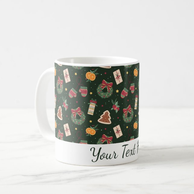 Café Caneca de Natal Personalizada Fofa (Frente Esquerda)
