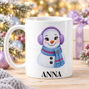 Café Caneca de Natal Personalizada Irmã Snowgirl Fofa