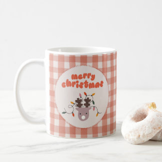 Café Caneca de Natal Personalizada para Crianças Xadrez