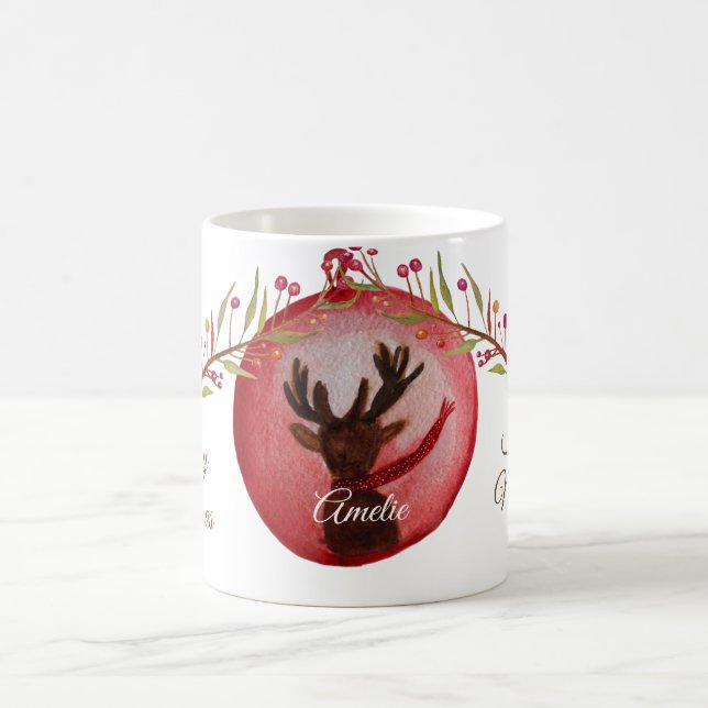Café Caneca de Natal Personalizada. Presente de Ano Nov (Centro)